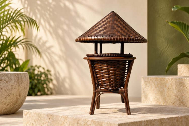 Outdoor mosquito trap berdesain anyaman untuk taman villa